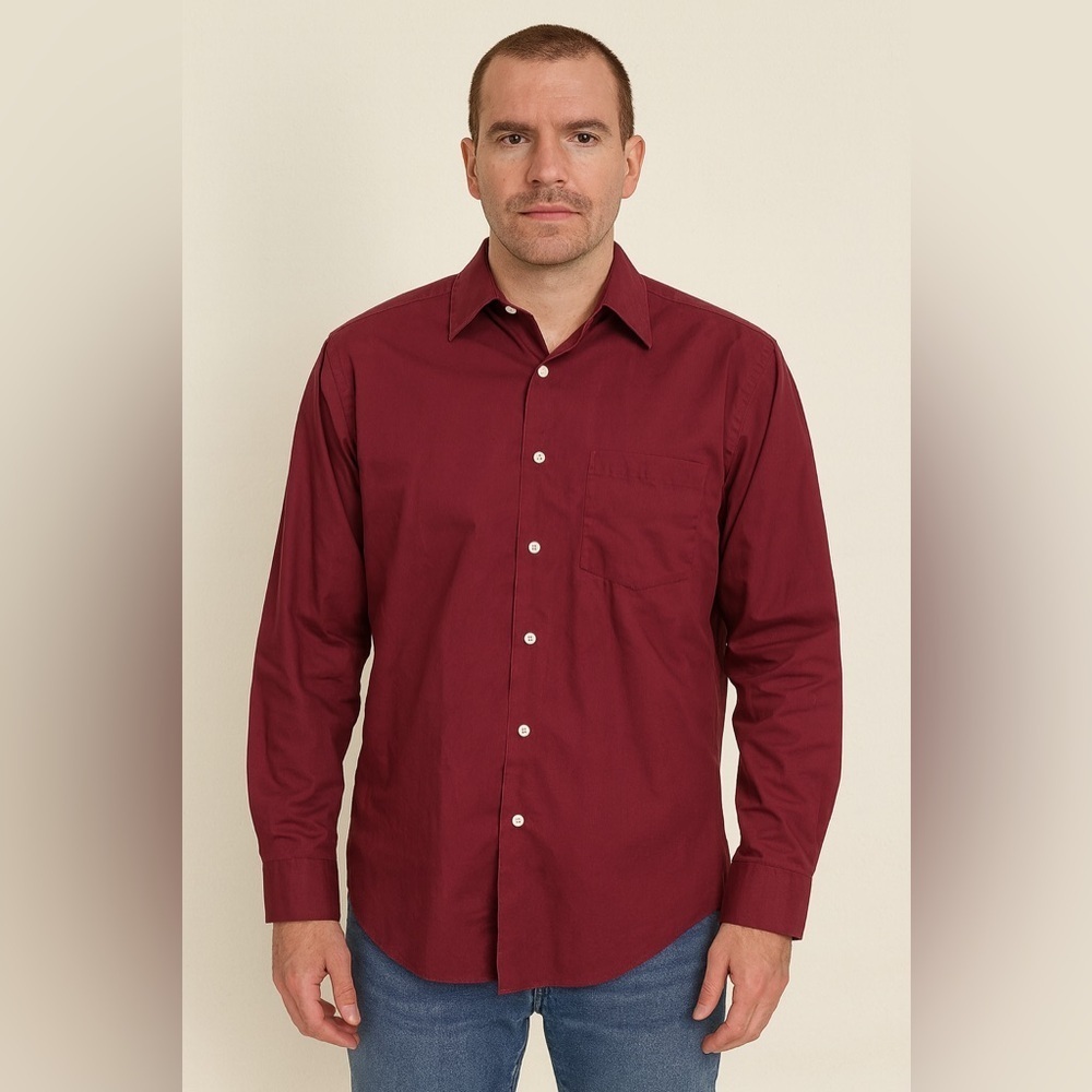 Croft & Barrow Men's Maroon Dress Shirt